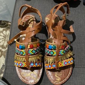 New! Size 8.5 - Sam Edelman multicolor flat sandals
